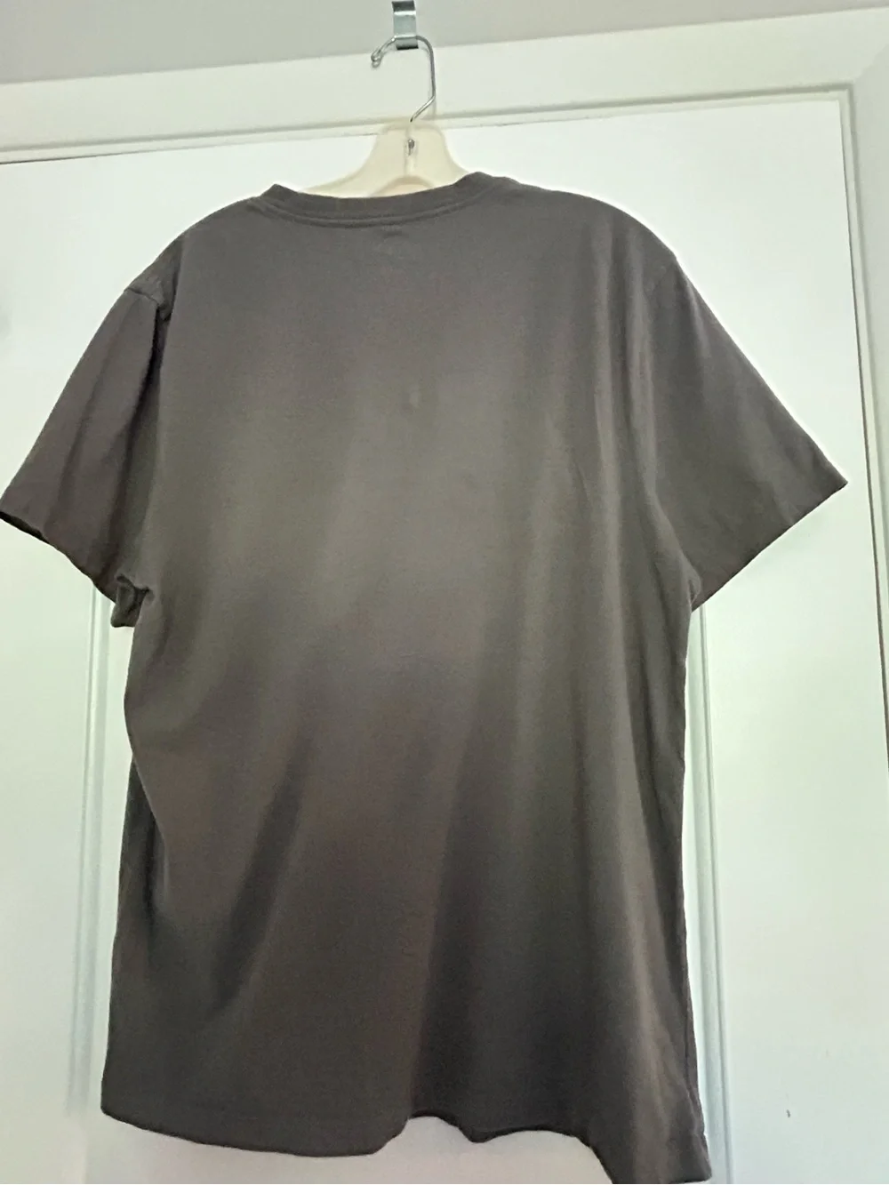J. Crew Men's Suede Jersey Henley Short Sleeve Gray Crewneck SZ L EUC Casual